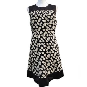 Anthropolgie Leifnotes Black White Dress Two Pockets Back Zip Corduroy